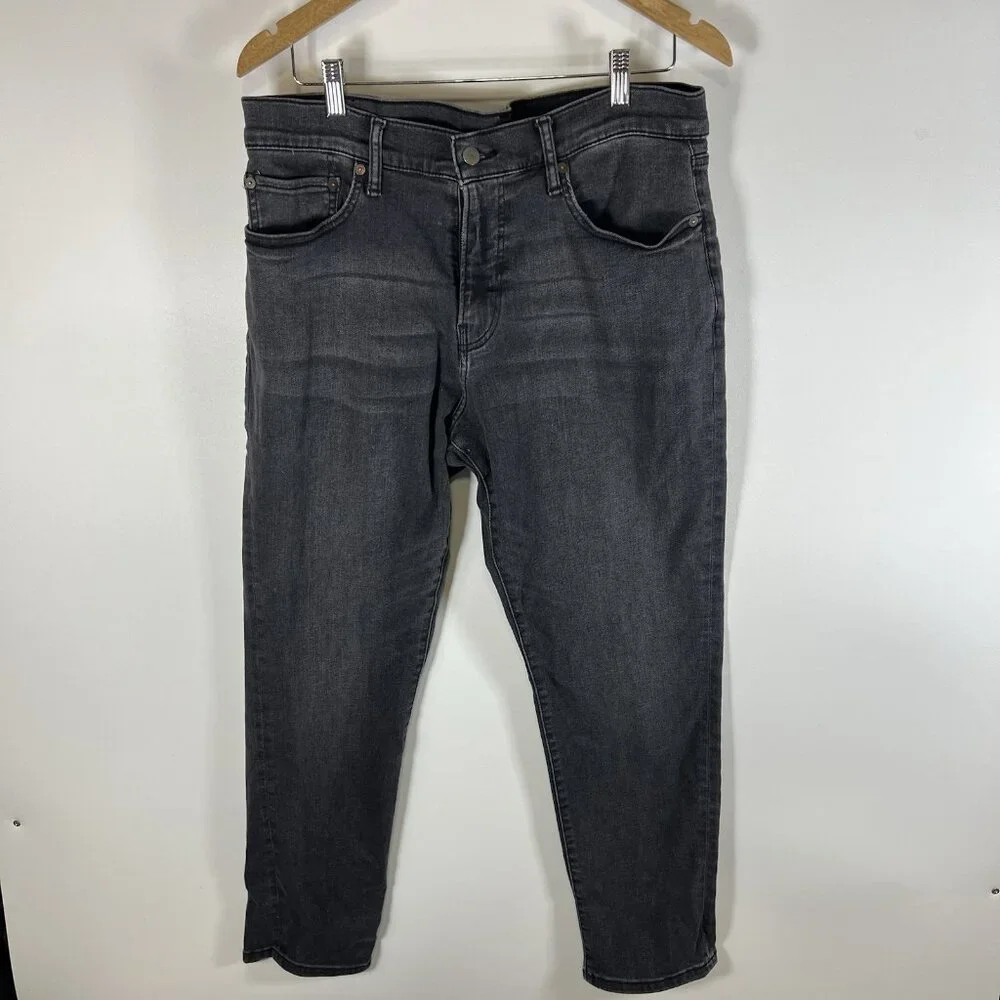 Lucky Brand Jeans Mens 34x30 412 Athletic Slim Black Stretch‎ Denim Preppy
